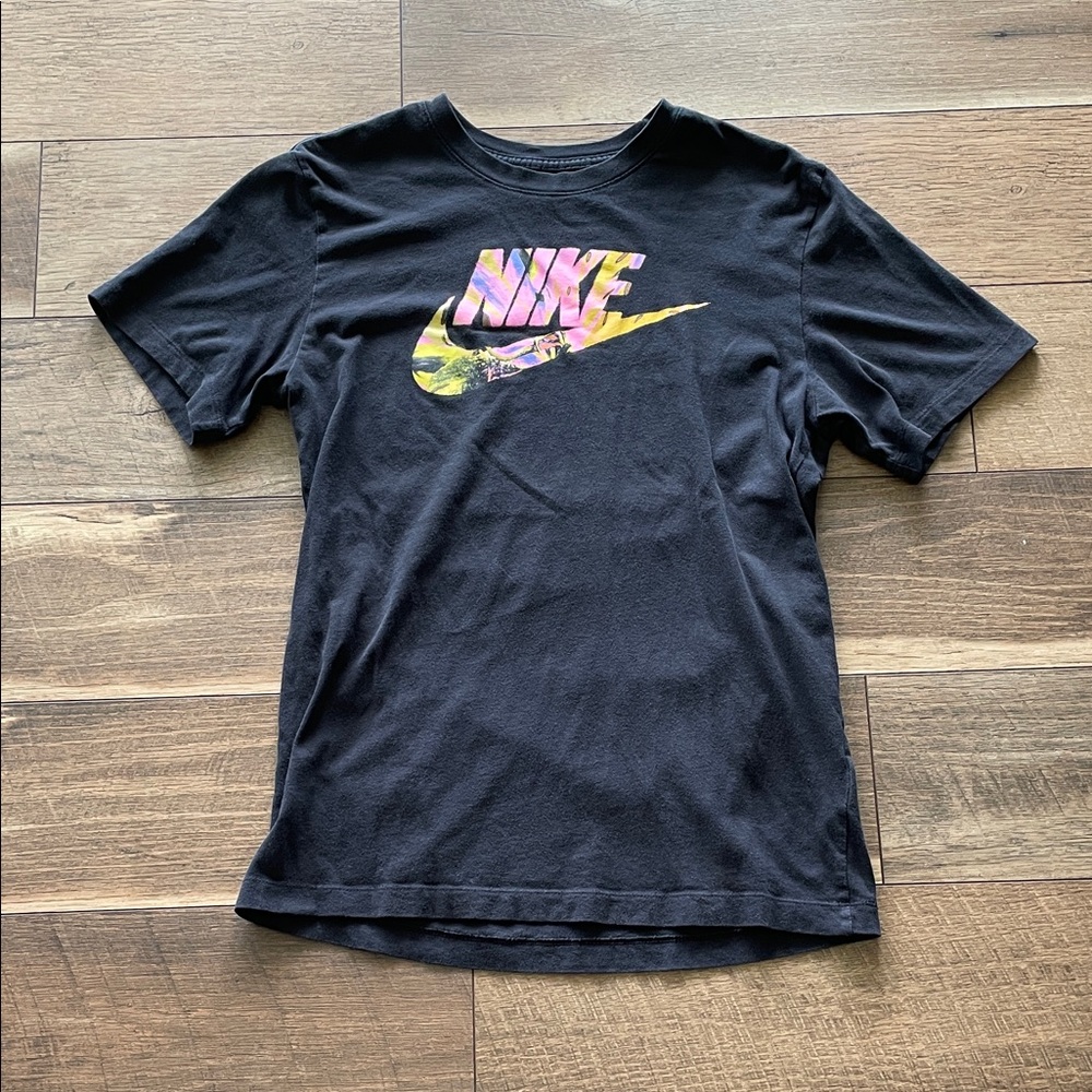 Nike Black Tee with Vibrant Logo